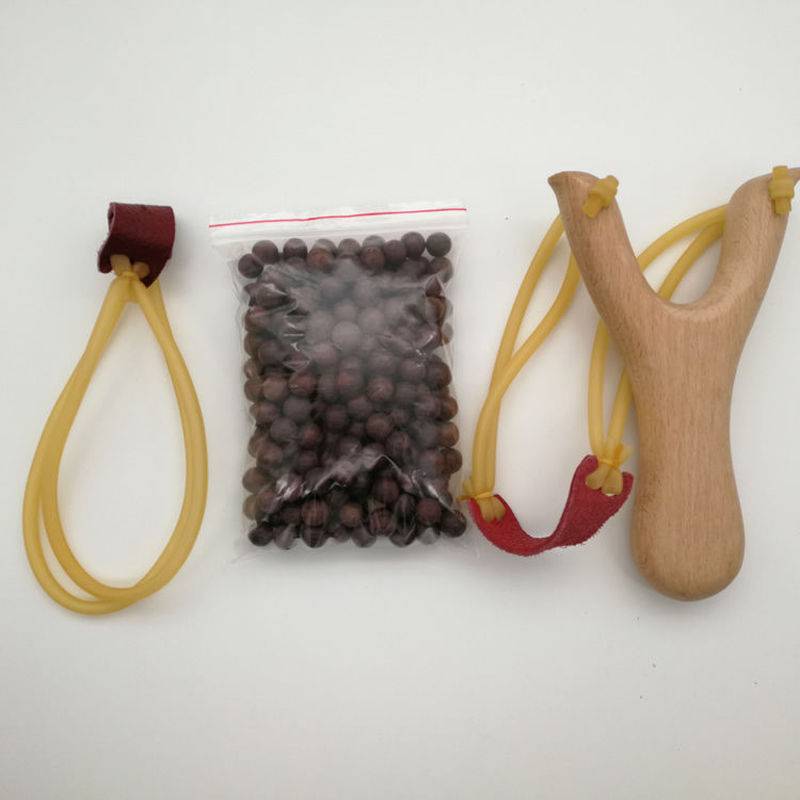 Red Chinese dragon slingshot + 200 mudballs + 1 band